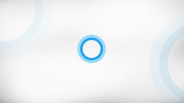 round blue and teal logo illustration, Cortana, Windows Phone, HD wallpaper