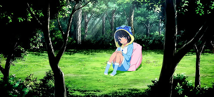 Anime, Nagi no Asukara, Forest, Greenery, Miuna Shiodome, HD wallpaper