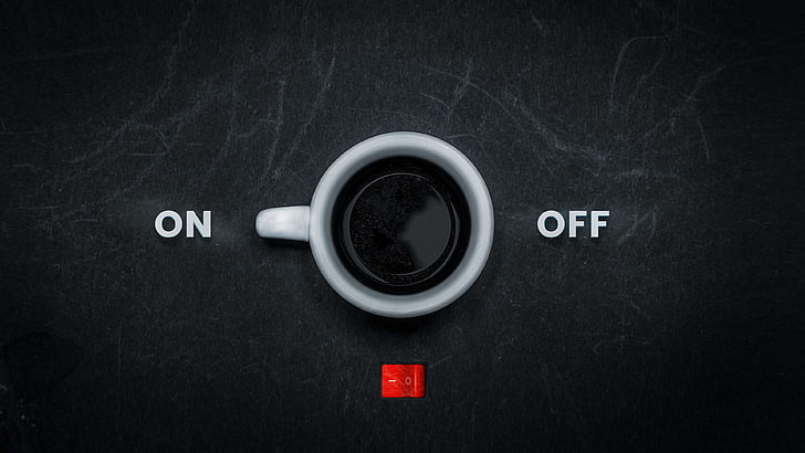 coffee, switch, texture, theme good morning, cup, indoors, blackboard, HD wallpaper