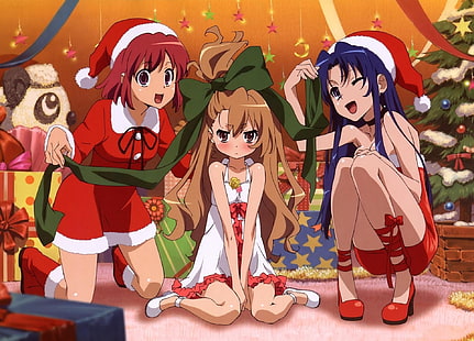 Anime Girls Celebrating Christmas 4k, HD Anime, 4k Wallpapers, Images,  Backgrounds, Photos and Pictures
