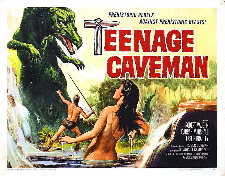 Teenage Caveman advertisement, Film posters, B movies, representation