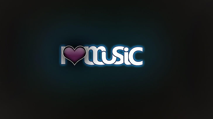 I Love Music logo, house music, dubstep, techno, drum and bass, HD wallpaper