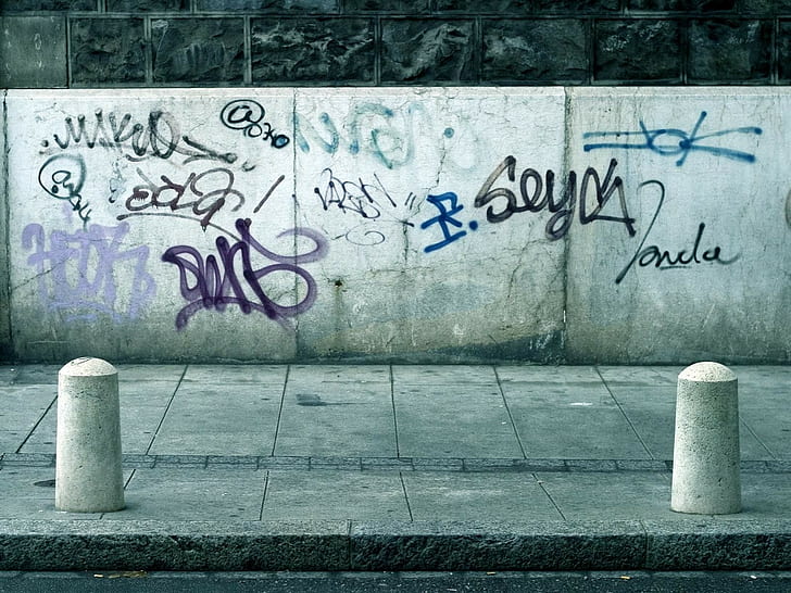 wall, graffiti, HD wallpaper