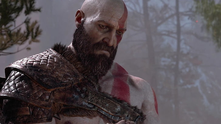 Kratos digital wallpaper, God of War, video games, God of War (2018), HD wallpaper
