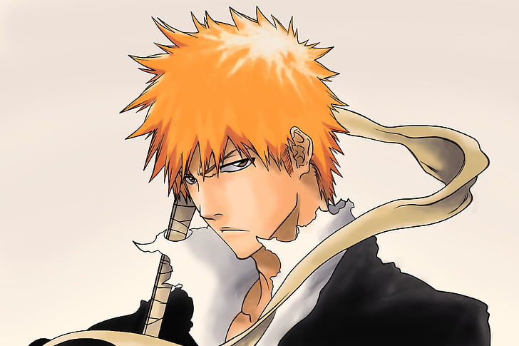 male anime character illustration, look, guy, Bleach, dissatisfaction, HD wallpaper