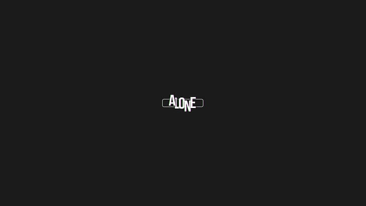 alone, text, design, Others, HD wallpaper