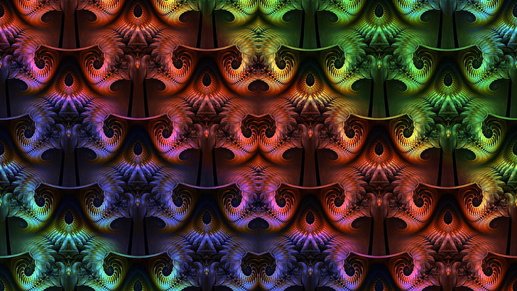 abstract, fractal, pattern, symmetry, digital art, no people, HD wallpaper