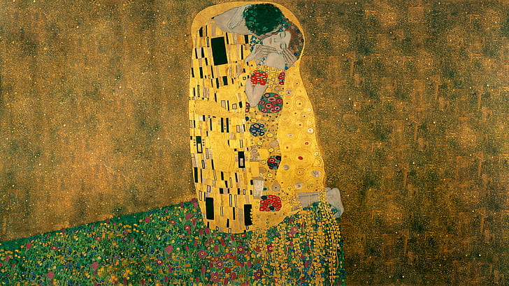 Gustav Klimt, kissing, HD wallpaper