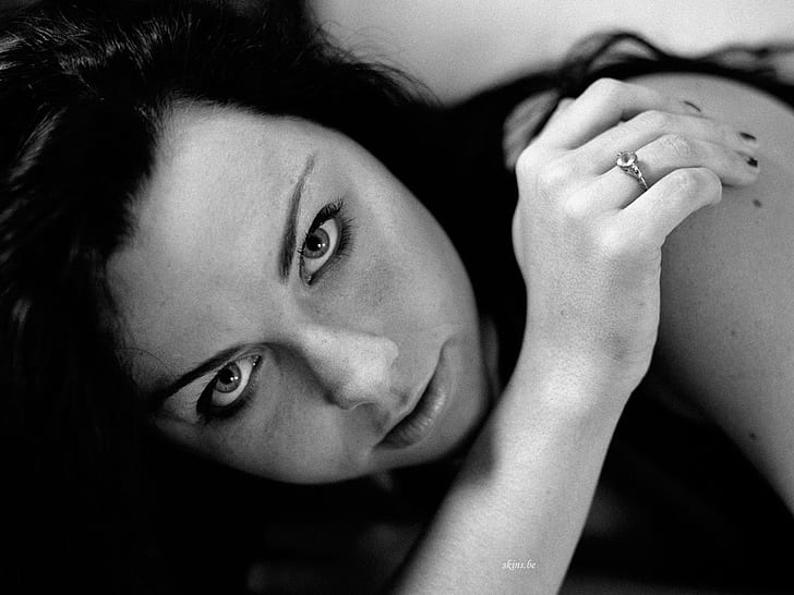 Amy Lee black and white Untitled Wallpaper Entertainment Music HD Art, HD wallpaper