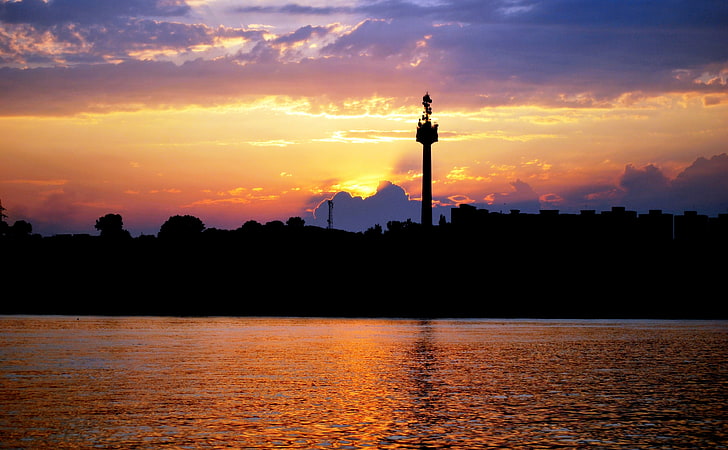 The Sunset of City and Danube, Nature, Sun and Sky, love, outdoor