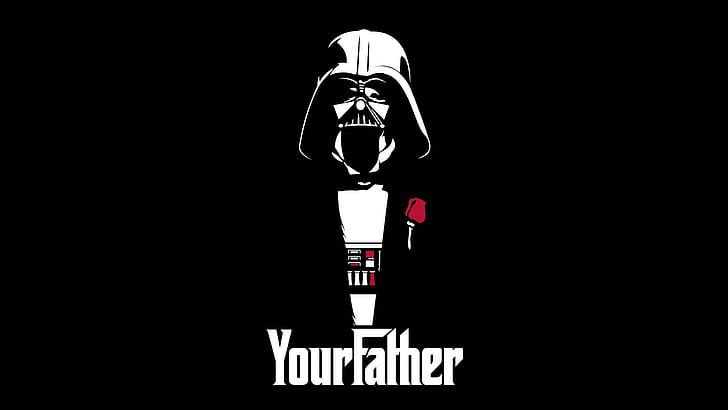 HD wallpaper: darth vader the godfather father star wars, black background  | Wallpaper Flare