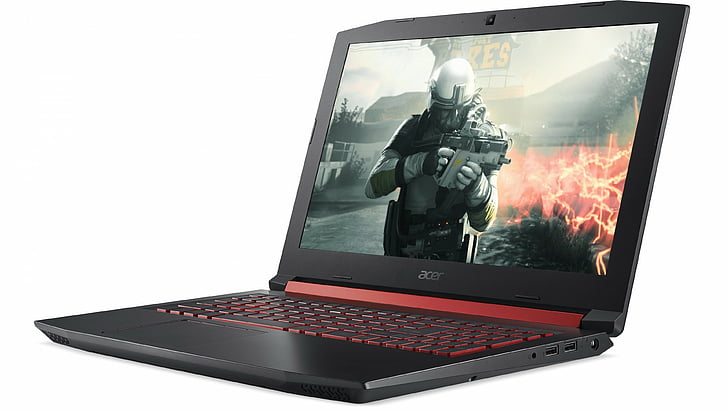 black and red Asus laptop, Acer Nitro 5, CES 2018, 5k, HD wallpaper