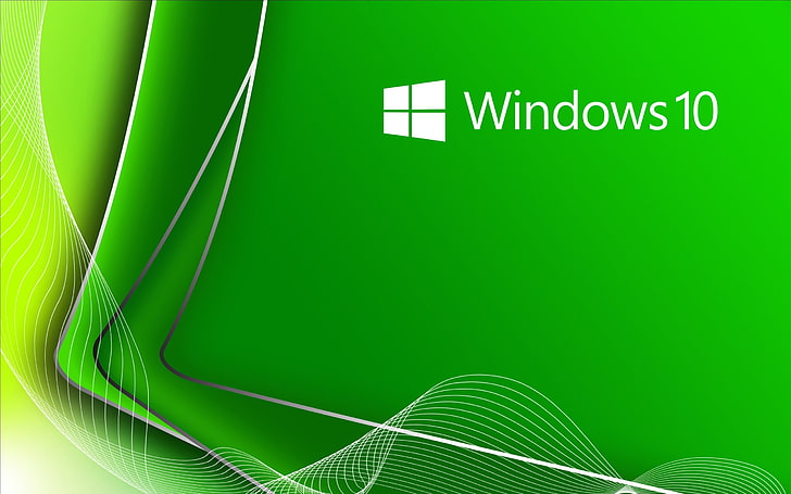 Windows 10 HD Theme Desktop Wallpaper 22, Windows 10 logo, green color HD wallpaper