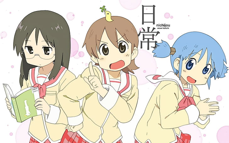 Nichijou, Naganohara Mio, Aioi Yuuko, Mai Minakami, HD wallpaper