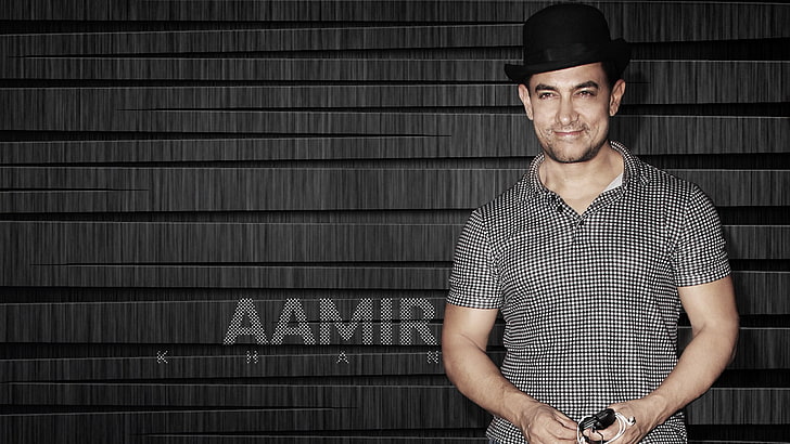 Aamir Khan In Hat, young adult, one person, looking at camera