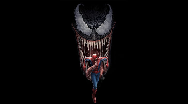 Venom vs Spider-Man Movie Artwork Comics, Movies, Spiderman