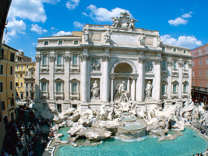 Trevi Fountain Rome Italy, HD wallpaper