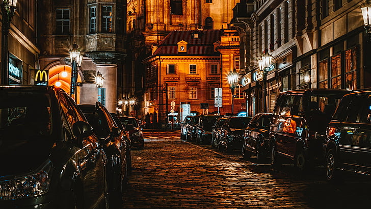 downtown, st. vitus cathedral, czech republic, prague, tree, HD wallpaper
