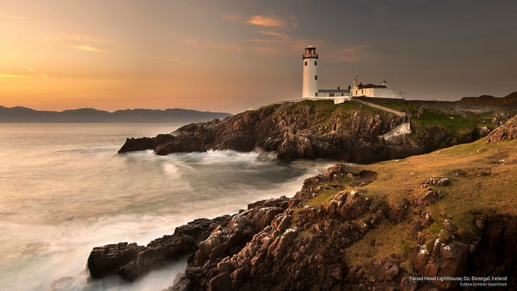 Fanad Head Lighthouse, Co. Donegal, Ireland, Architecture, HD wallpaper