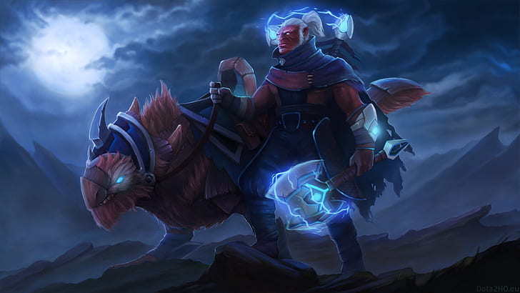 Disruptor Dota 2 Hero Abilities Kinetic Field Thunder Strike Glimpse Static Storm Hd Wallpaper For Mobile Phones Tablet And Pc 2560×1440, HD wallpaper