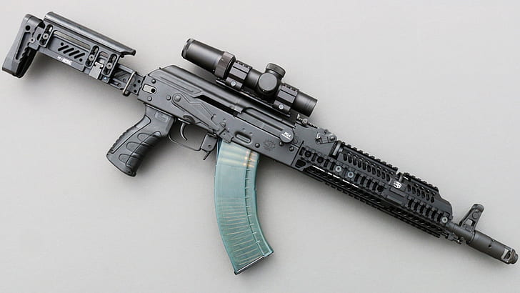 weapons, tuning, machine, custom, Kalashnikov, AKM, Russian, HD wallpaper