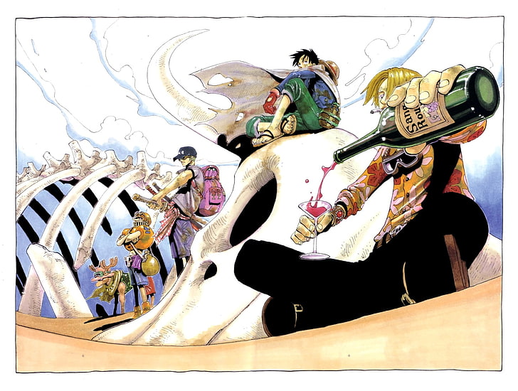 One Piece poster, Sanji, Monkey D. Luffy, Roronoa Zoro, Usopp