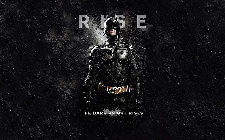 Batman The Dark Knight Rises, Black background, Christian Bale, HD wallpaper