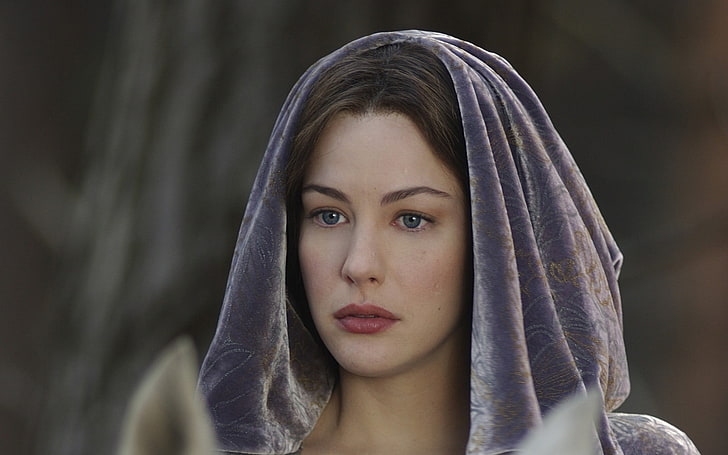 woman with purple textile, Liv Tyler, Arwen, The Lord of the Rings