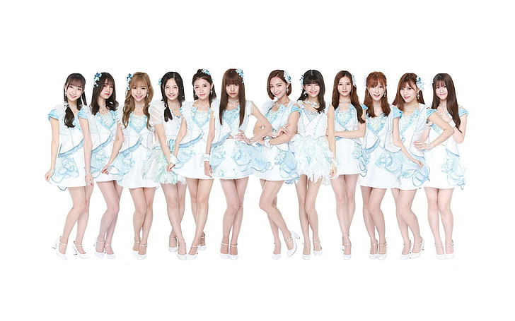 SNH48 Chinese Charming Beauty HD Wallpaper 06, white background