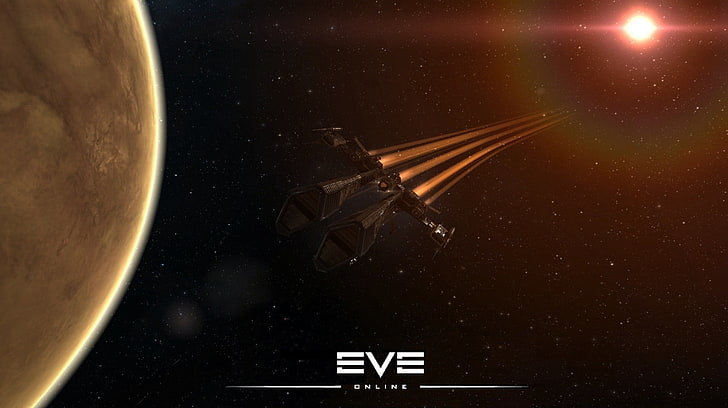 black spaceship, EVE Online, astronomy, space exploration, no people