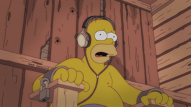 Homer Simpson, The Simpsons, cartoon, one person, yellow, front view