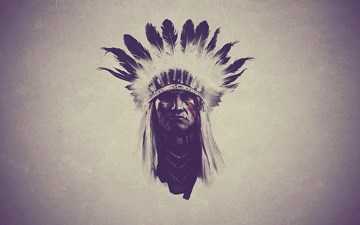 american, western, Indian, native, Feathers, representation, HD wallpaper