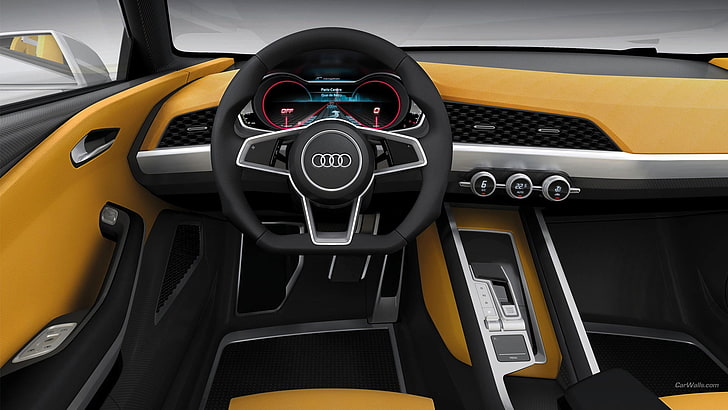 black and gray Volkswagen steering wheel, Audi Crossline, Audi R18 e-tron quattro