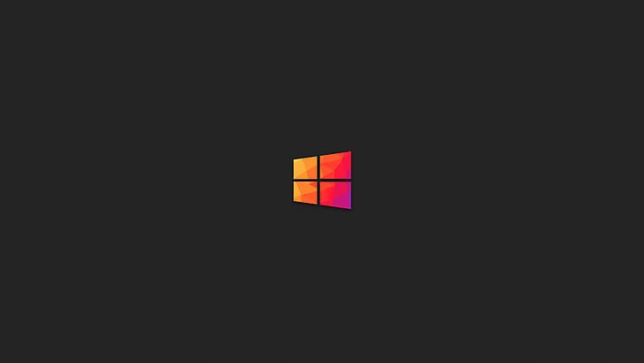 Windows 10, polygon art, colorful HD wallpaper