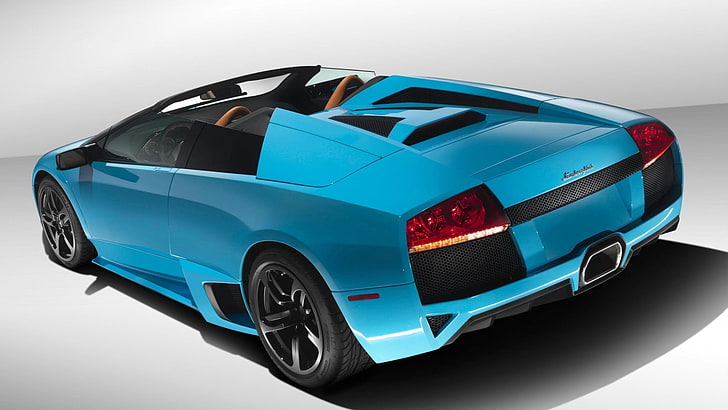blue sports car, Lamborghini Murcielago, motor vehicle, transportation