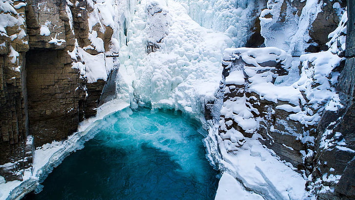 body of water, Canada, winter, nature, ice, snow, cold temperature, HD wallpaper