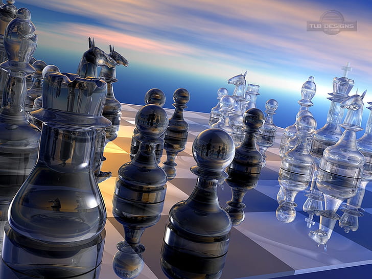 Chess set 1080P, 2K, 4K, 5K HD wallpapers free download