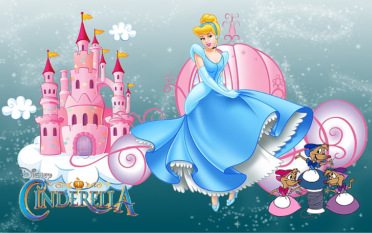 Castle Of Princess Cinderella Cartoon Walt Disney Desktop Hd Wallpaper For   Tablet Mobile Phones And Pc 3840×2400