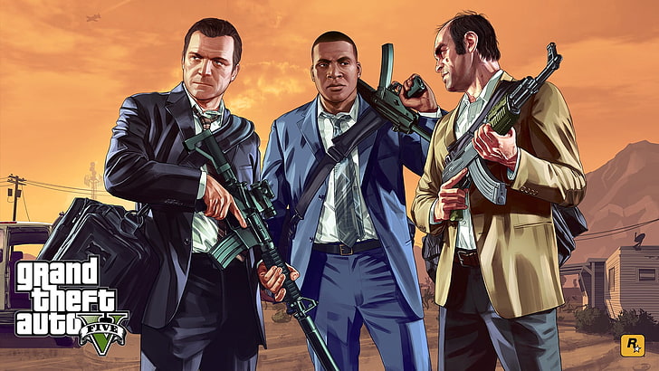 Grand Theft Auto 5 digital wallpaper, Grand Theft Auto V, Rockstar Games