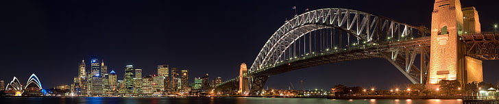 Sydney, Sydney Opera House, cityscape, night, architecture, HD wallpaper