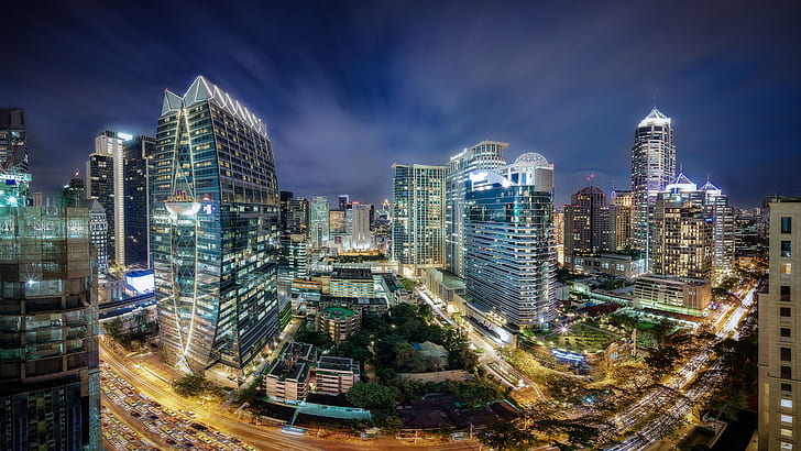 HD wallpaper: night, the city, lights, Thailand, Bangkok | Wallpaper Flare
