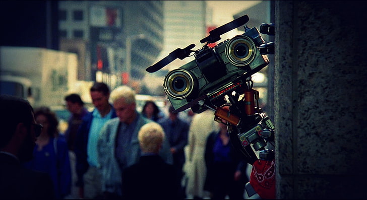 Johnny 5, life, movies, New York City, robot, Short Circuit, HD wallpaper