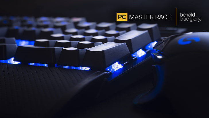 Hd Wallpaper Black Logitech Gaming Keyboard And Mouse Pc Gaming Master Race Wallpaper Flare