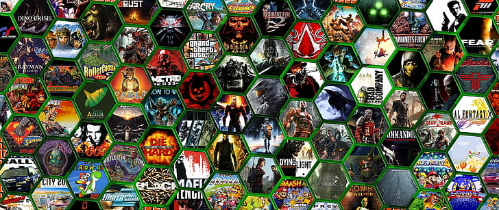 assassins creed, deus ex, Diablo, Fable, Fallout, Fan Art, Gears Of War, HD wallpaper