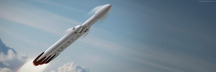 Falcon Heavy, Space X, Launching, HD wallpaper