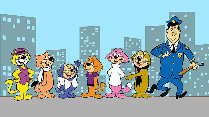 640x960px | free download | HD wallpaper: Top Cat, cartoon, music, men,  group of people, fun, child, adult | Wallpaper Flare