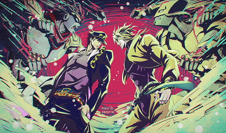 Download Jotaro Kujo and Star Platinum - Dynamic Duo in Jojo's Bizarre  Adventure Wallpaper