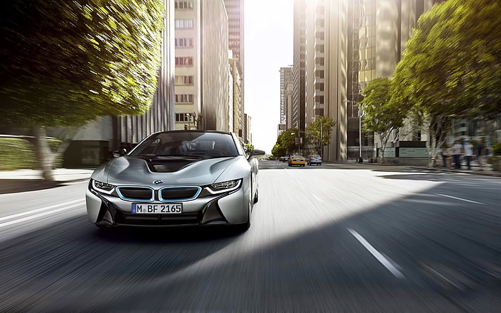 HD wallpaper: silver BMW car, BMW i8, motor vehicle, mode of transportation  | Wallpaper Flare