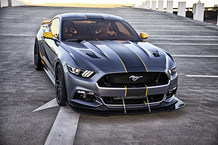 Hd Wallpaper 6th Gen Grey Ford Mustang Coupe Car Sports Car Land Vehicle Wallpaper Flare