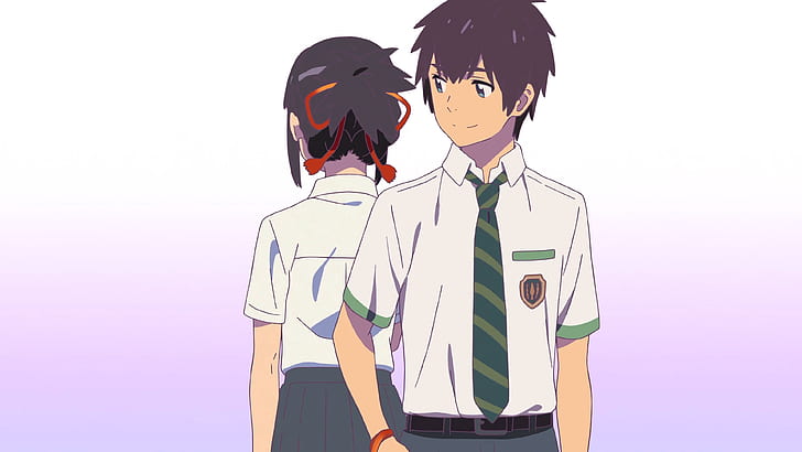 Makoto Shinkai, Kimi no Na Wa, anime boys, anime girls, HD wallpaper